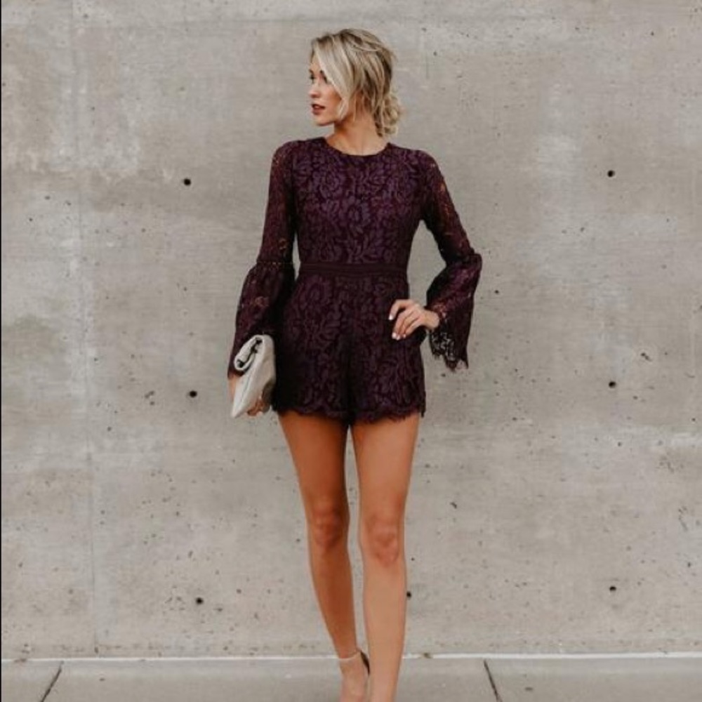 VICI Natasha Purple Lace Romper
